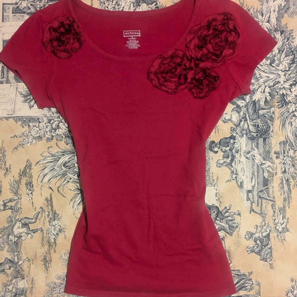 Merona Women's Top With Rosette Details